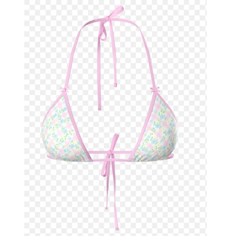New!Pink X Frankies Bikini‎ Cape May Bikini Top -Daisy Gingham